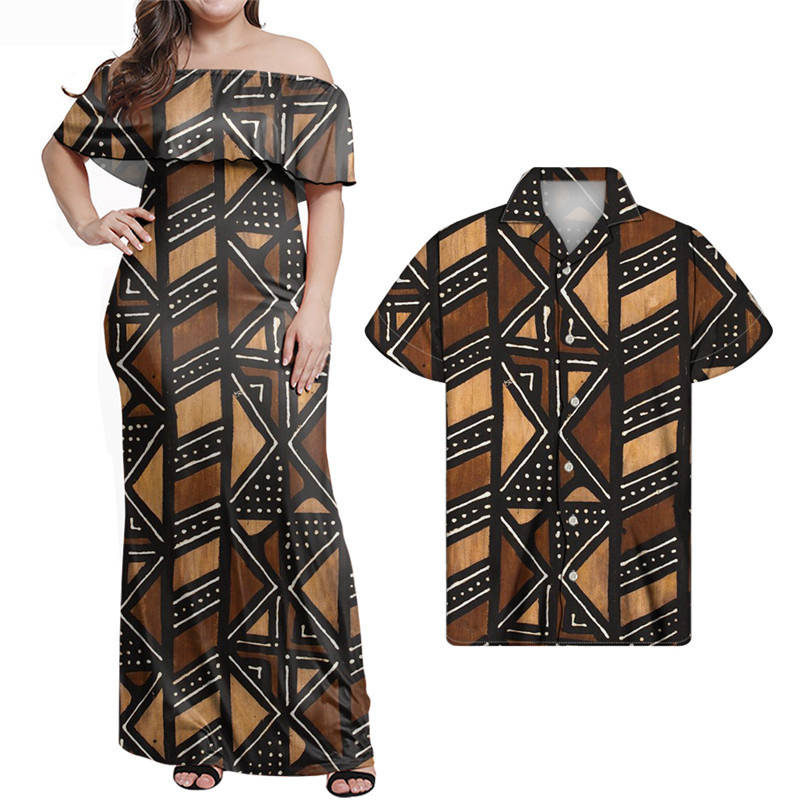 elegant floral casual African dresses tribal kente prints one shoulder maxi dresses for women 2021 plus big size women clothing