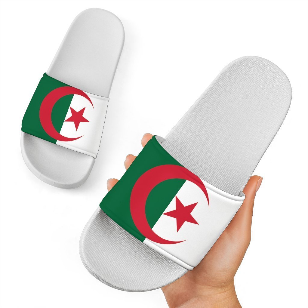 Algeria Slide Sandals Original Flag PVC Custom Logo Slippers Men Plain Blank Slide Sandal,Slippers Custom Logo Slide