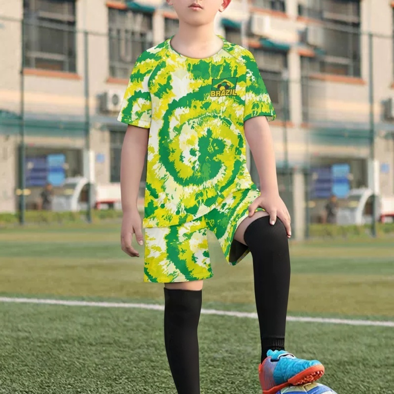 Children Tshirts Customized Latest Kids Sports Football Jersey Set Design Quick Dry Team Shirt With Wholesale Direct Sales