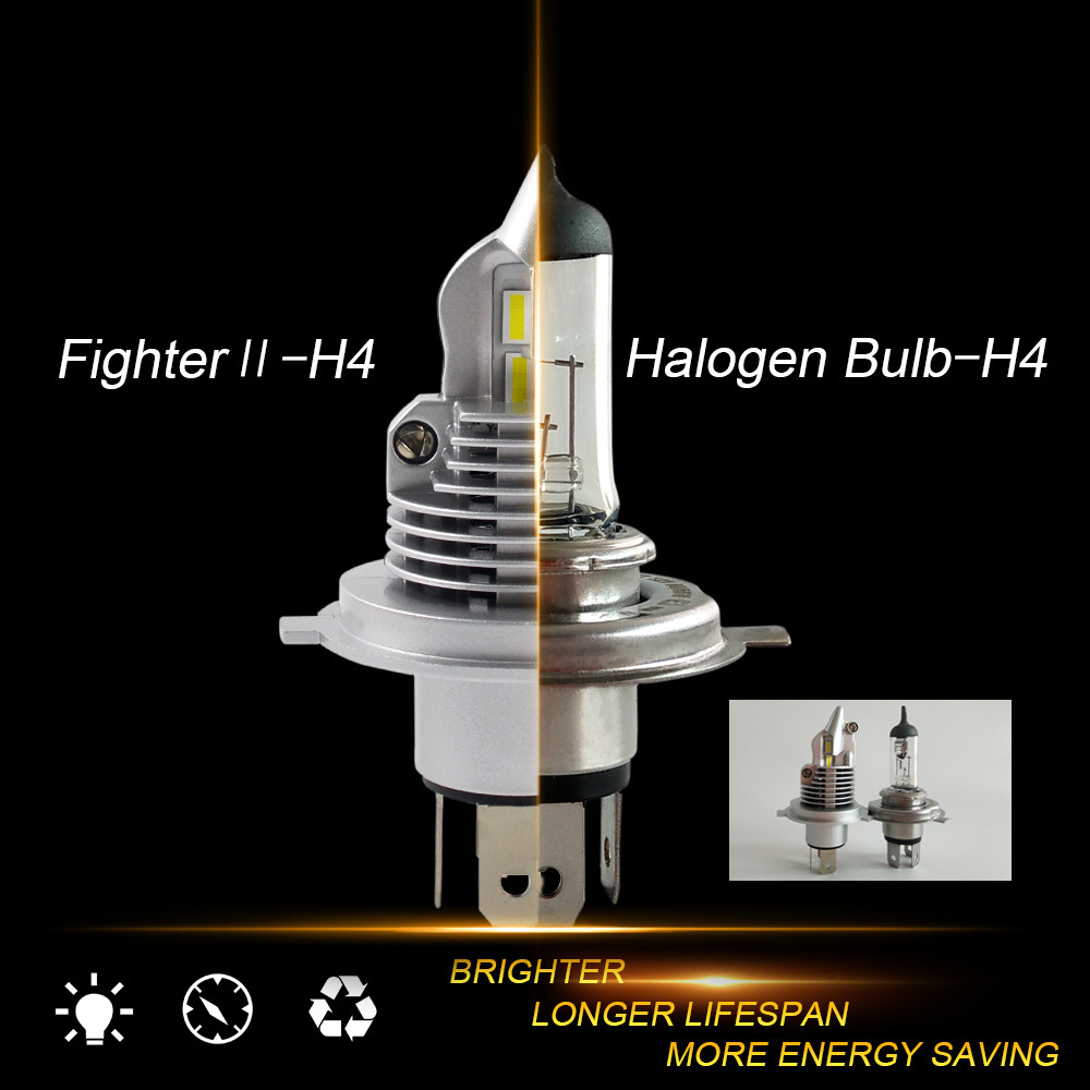 H4 led headlight real lumen 20w Q10 FIGHTER 2  NO fan led headlight bulb 3200lm LED headlights