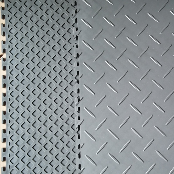 PVC Interlocking Vinyl Plastic Garage Flooring Removable Quick Diamond Floor Tiles For Car Workshop/Showroom GB6