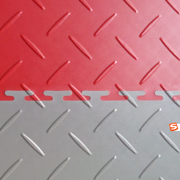 PVC Interlocking Vinyl Plastic Garage Flooring Removable Quick Diamond Floor Tiles For Car Workshop/Showroom GB6