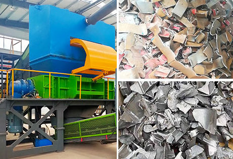 Factory Custom Waste Aluminum Crushing thin iron sheets car shells metal briquettes metal plate scraps Metal Shredder Machine