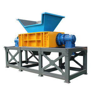 double shaft steel scrap wire cars tire metal shredders crushing plastic crusher machine price waste textile shredding machine