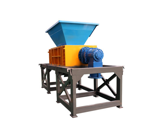 double shaft steel scrap wire cars tire metal shredders crushing plastic crusher machine price waste textile shredding machine