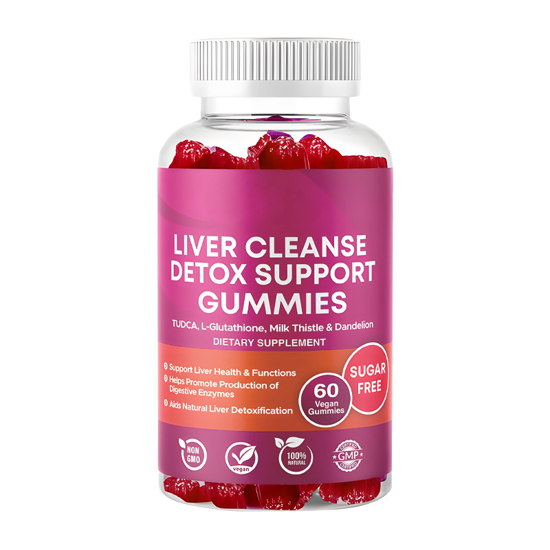 Skin Care 100% Natural Ingredient Milk Thistle Gummies Liver Detox Cleanse Supplement Glutathione Gummies