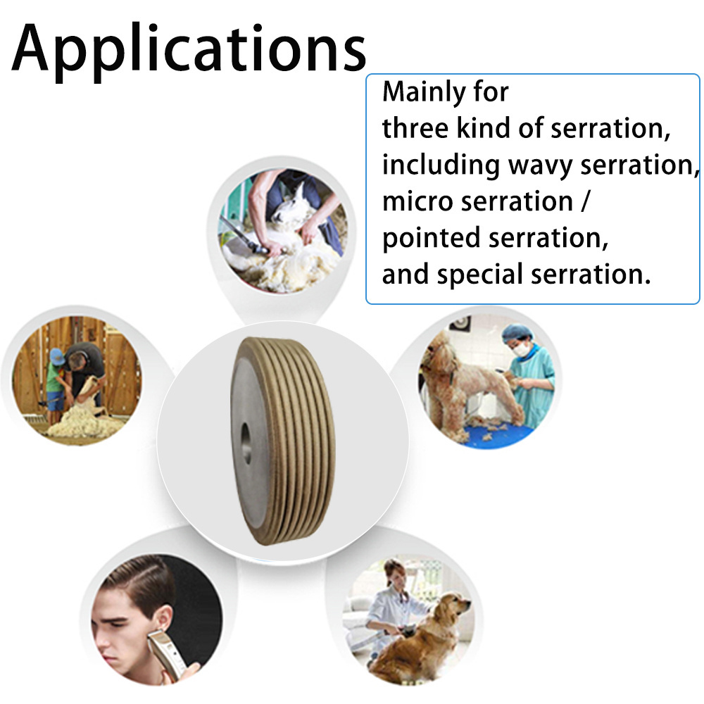 Flat Grinding Wheel CBN Serration grinding wheels for sharpening hair clipper blade