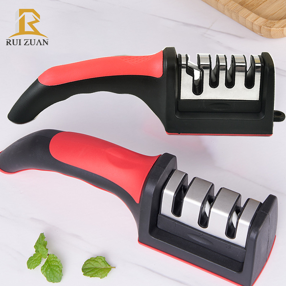 RUIZUAN OEM ODM 3 stage 4 stage knife sharpener tungsten kitchen knives sharpening