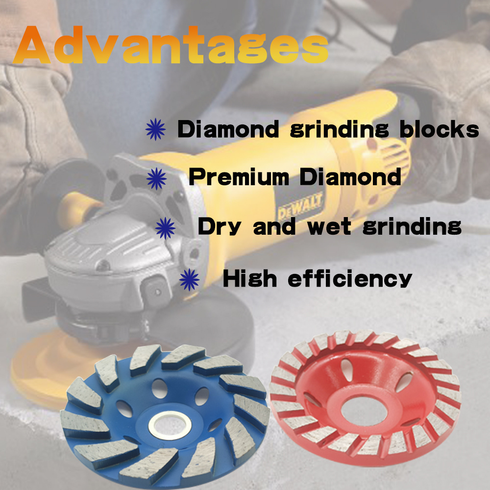 High quality 5inch concrete edge diamond cup sdc grinding wheel suppliers angle grinder cutting discs