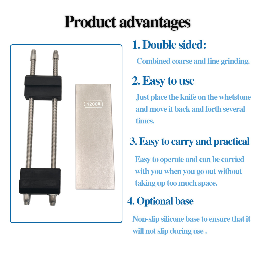Double-Sided Diamond Sharpening Stone diamond polishing plate stone with Non-slip Base for sharpening diamond knives wood chisel
