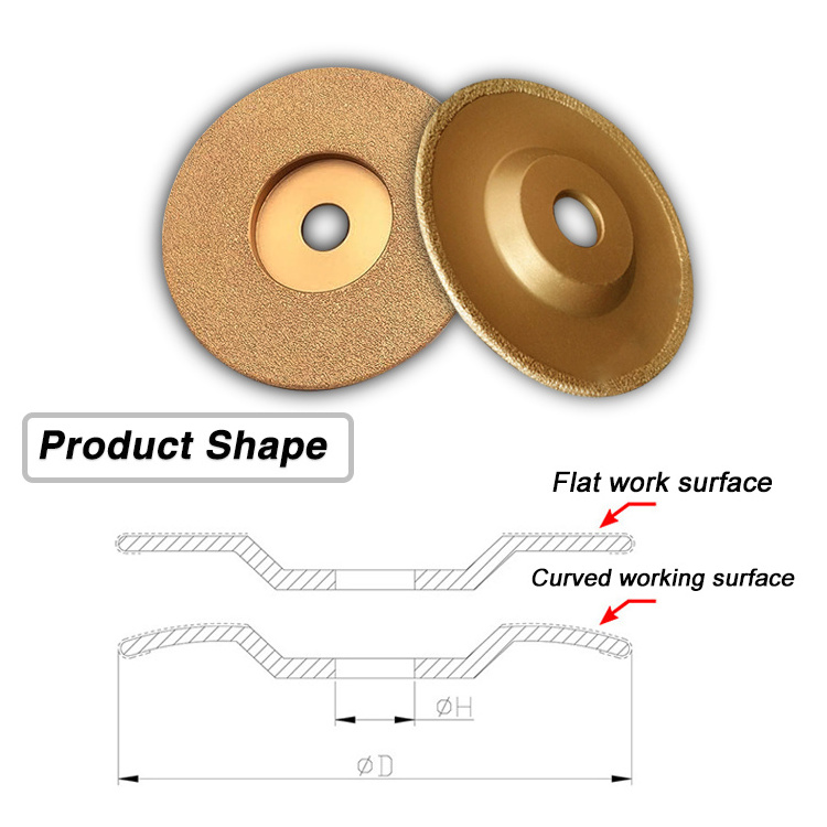 RUIZUAN cast iron vacuum brazed 115mm 180mm cutting wheel diamond cup disc wheel for carbide grinding carbide steel