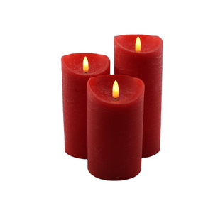 Wholesale led 3D candle 3 size Wax Color Changing Led Magic Candle