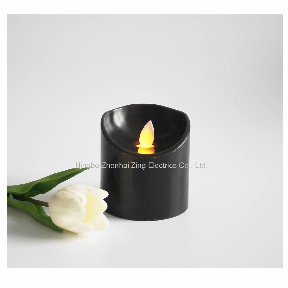 Black scented candle Flameless candle light led- electronic dancing candles