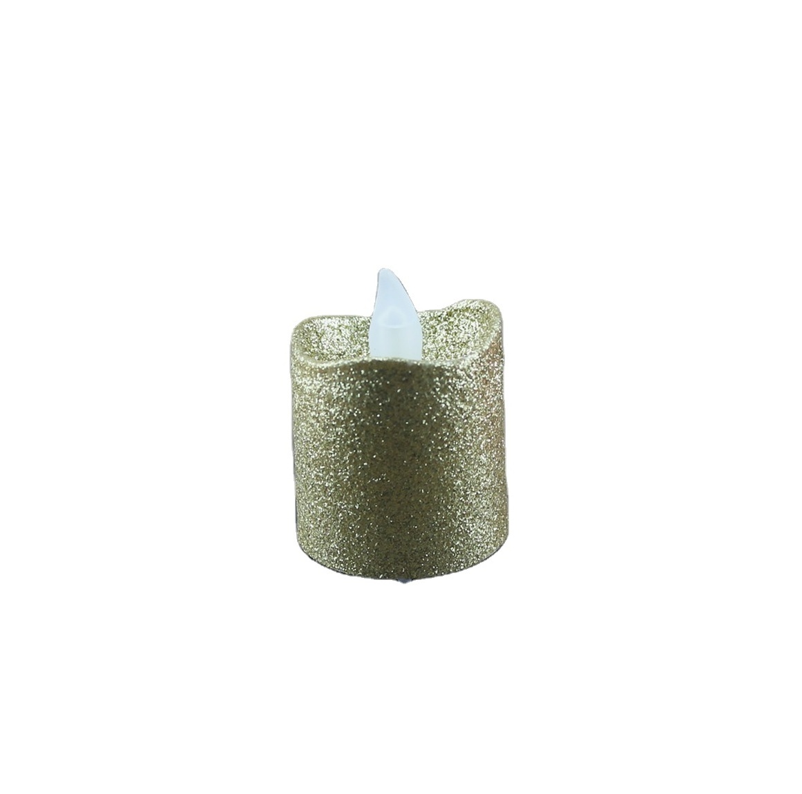 Mini LED plastic tea Light decorated with dust Powder Christmas party