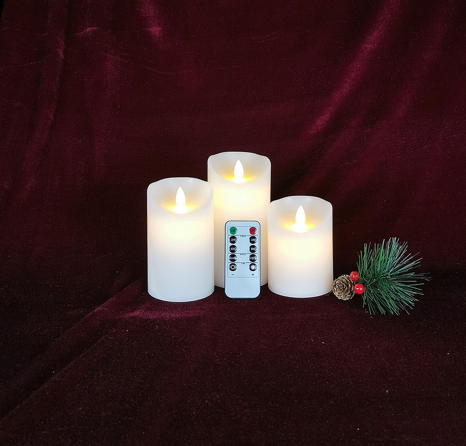 Wedding Home Christmas Decor Oblique Edge Dancing Flame Cinnamon Scent candle