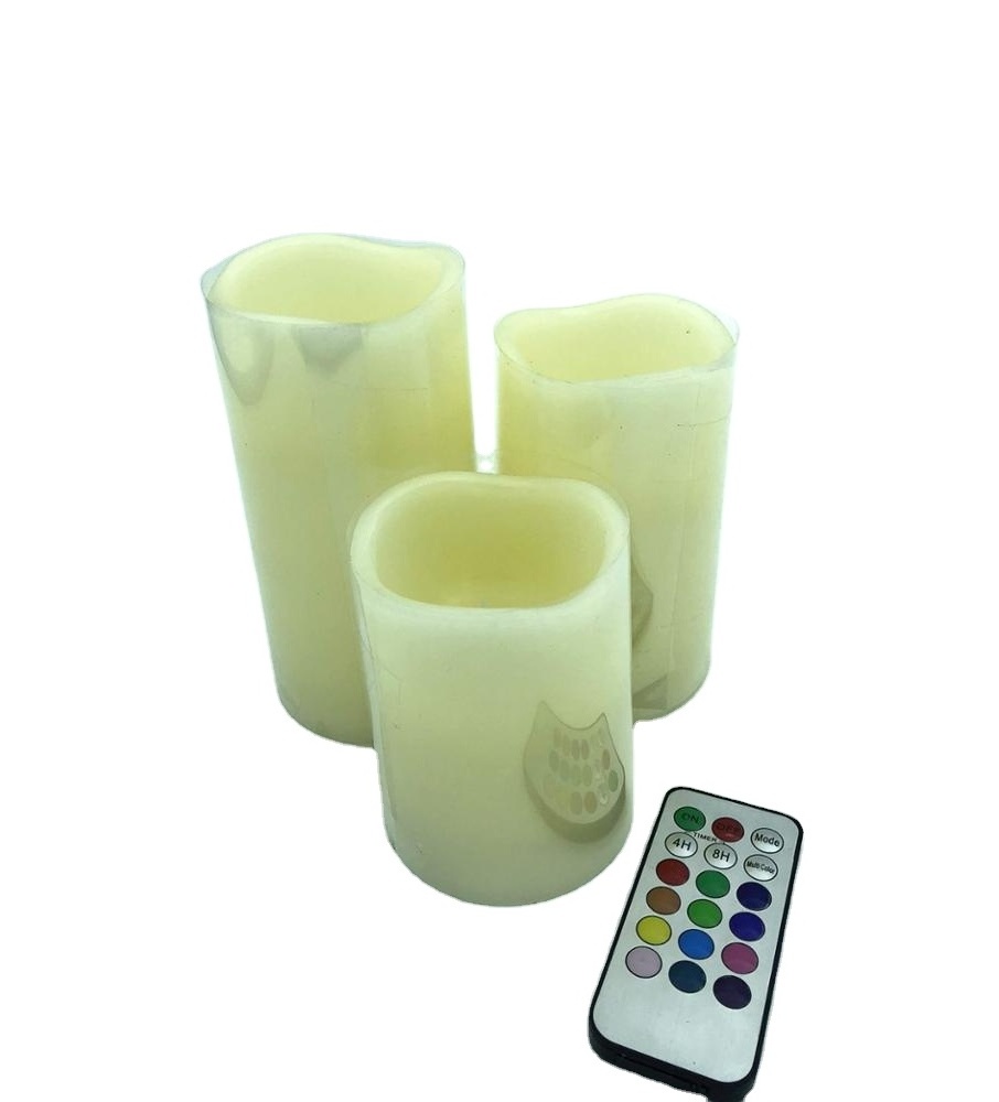 battery operated electronic tea candle with timer party pillars with led lights for wedding