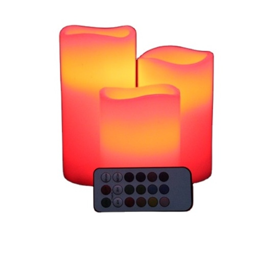 battery operated electronic tea candle with timer party pillars with led lights for wedding