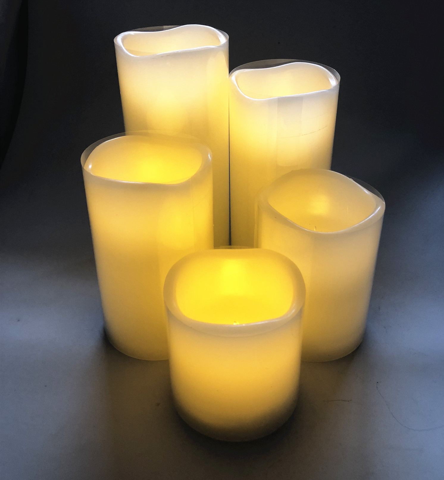 led flameless flickering candles 10 key  ivory candle flame with flicker  6 sets