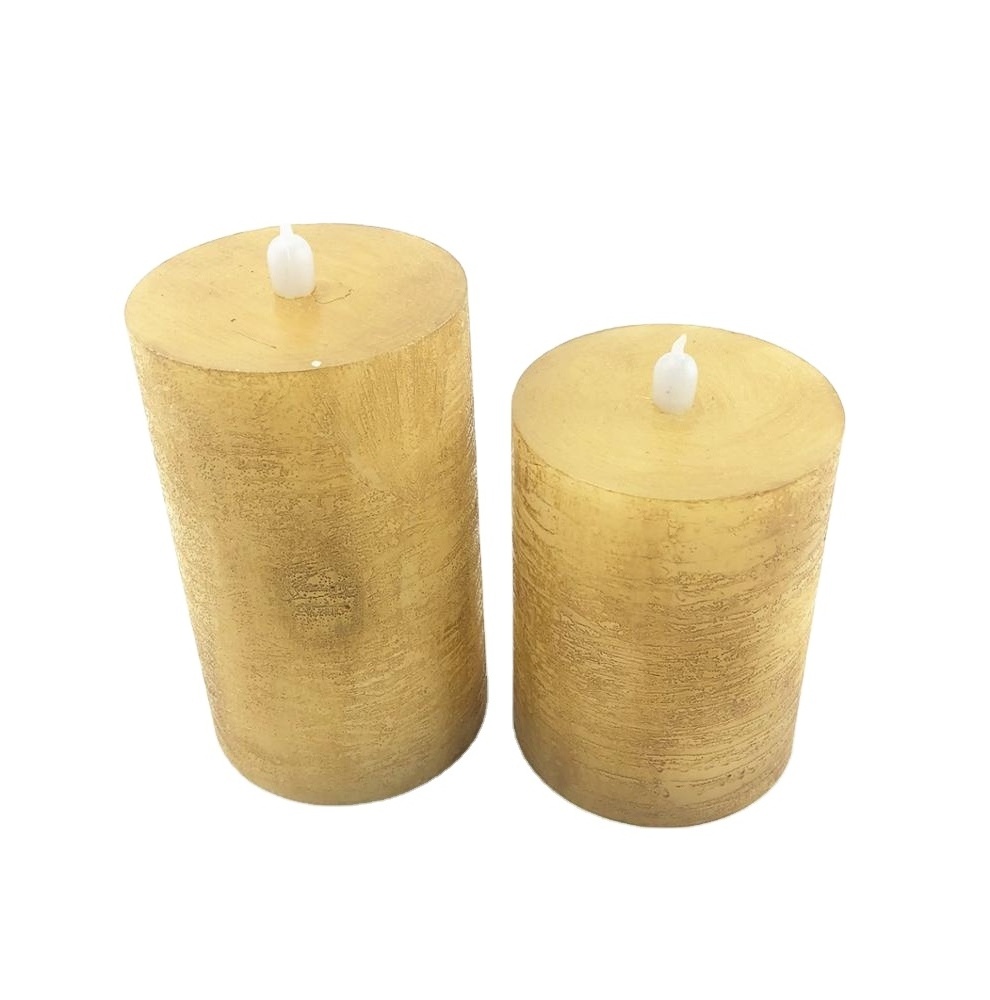 newly designed electronic candle with gold finish, battery operated tea candles and led velas candle