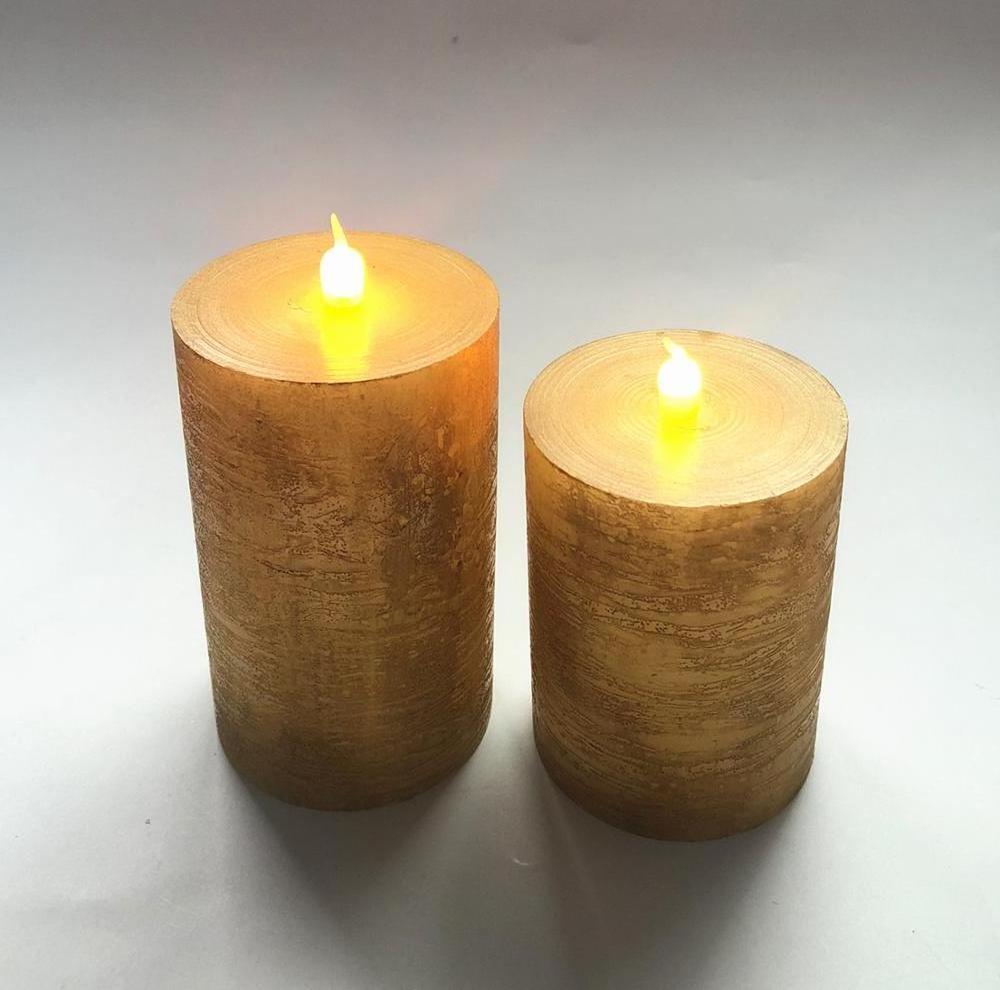 newly designed electronic candle with gold finish, battery operated tea candles and led velas candle