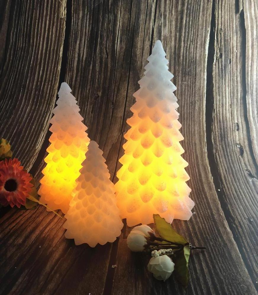 Christmas Design Tree Shape LED Candle For Home Decoration art candle light