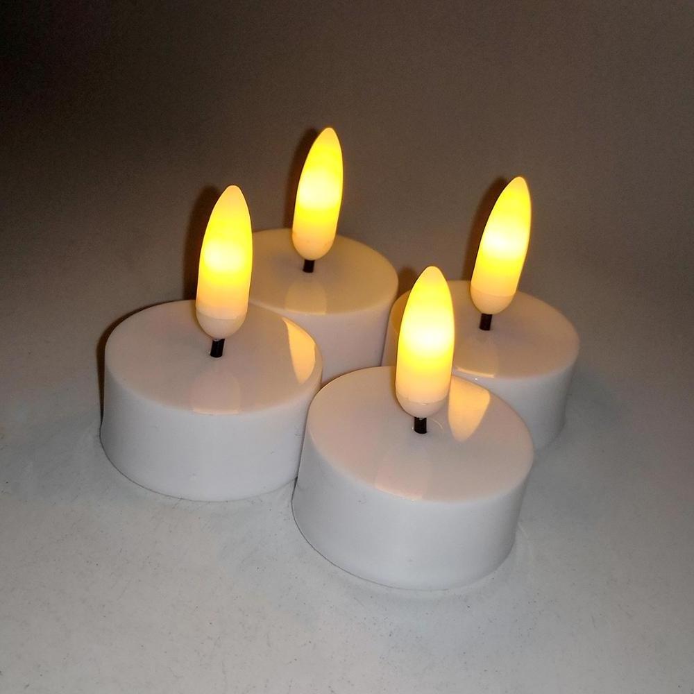 2022  Hot Selling A Set of 3pcs Candles 3D Moving Wick LED Flameless Candle Light