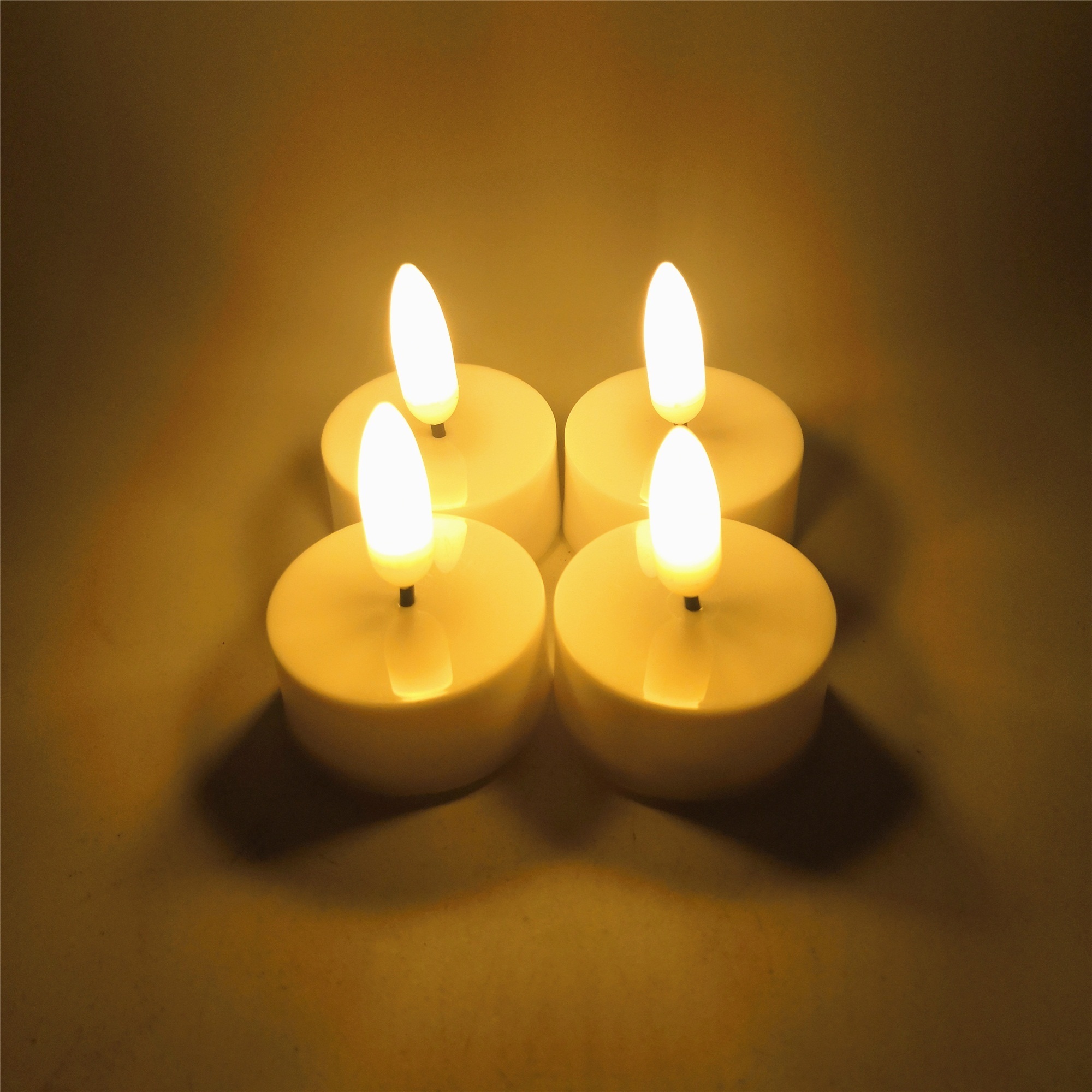 LED Bullet Flame Flickering Tea Light Small Timer Votive Tea Light Candle with Timer