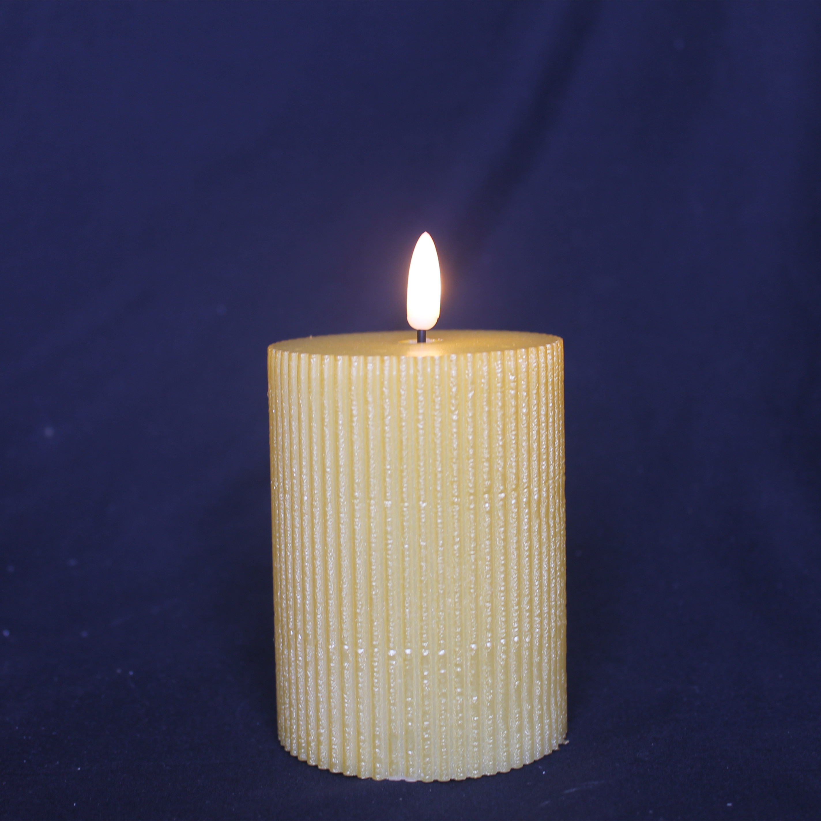 led Flameless candles  powered golden   battery wax candle