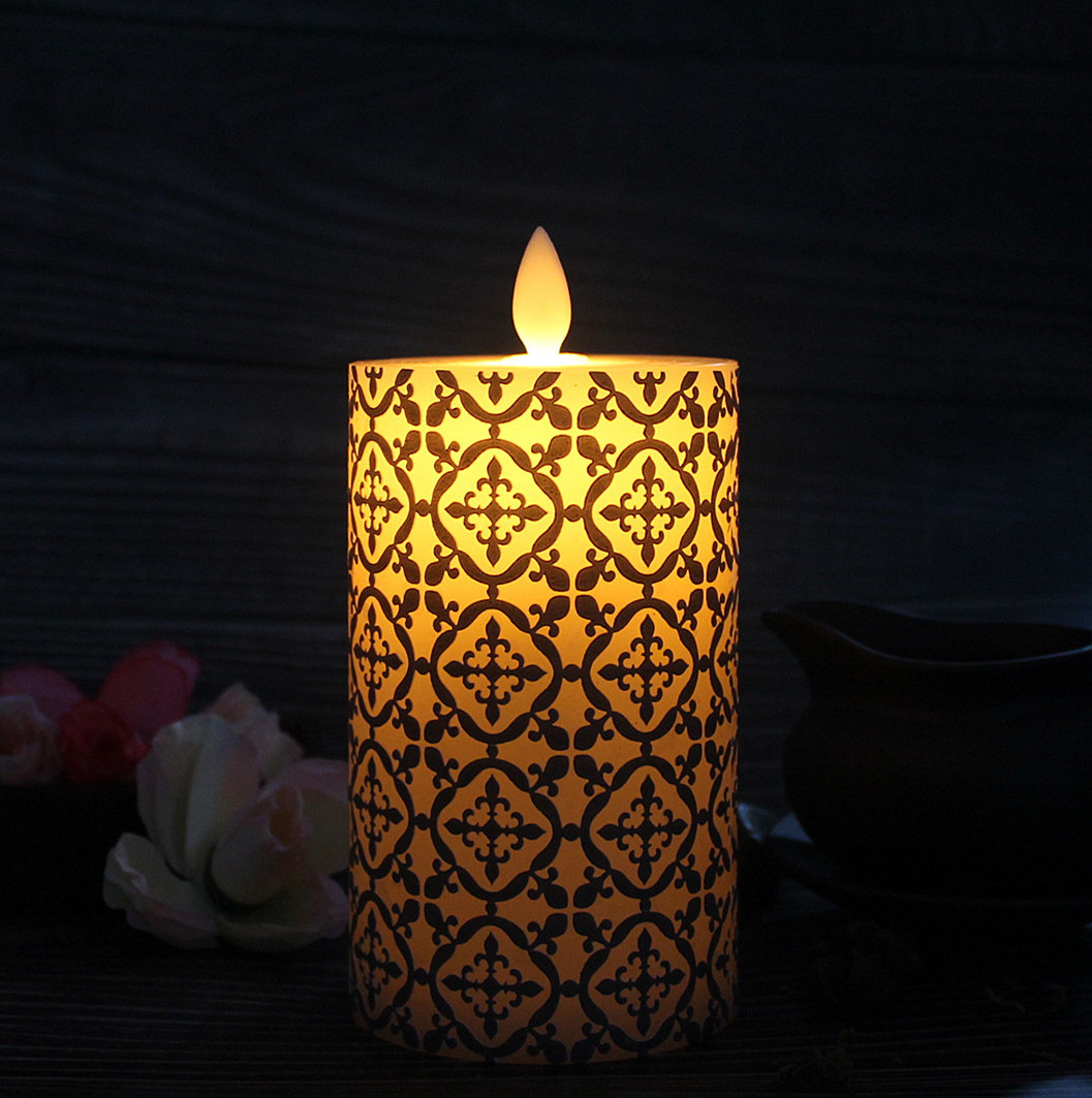 Wedding decoration centerpieces faraffin wax flameless LED scented candle