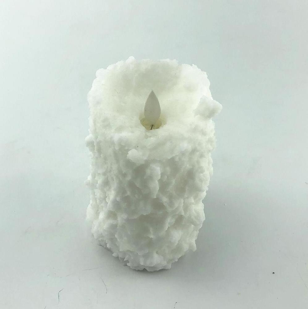 Charming Snowflake craft - Electronic mini Battery operated column candle without flame