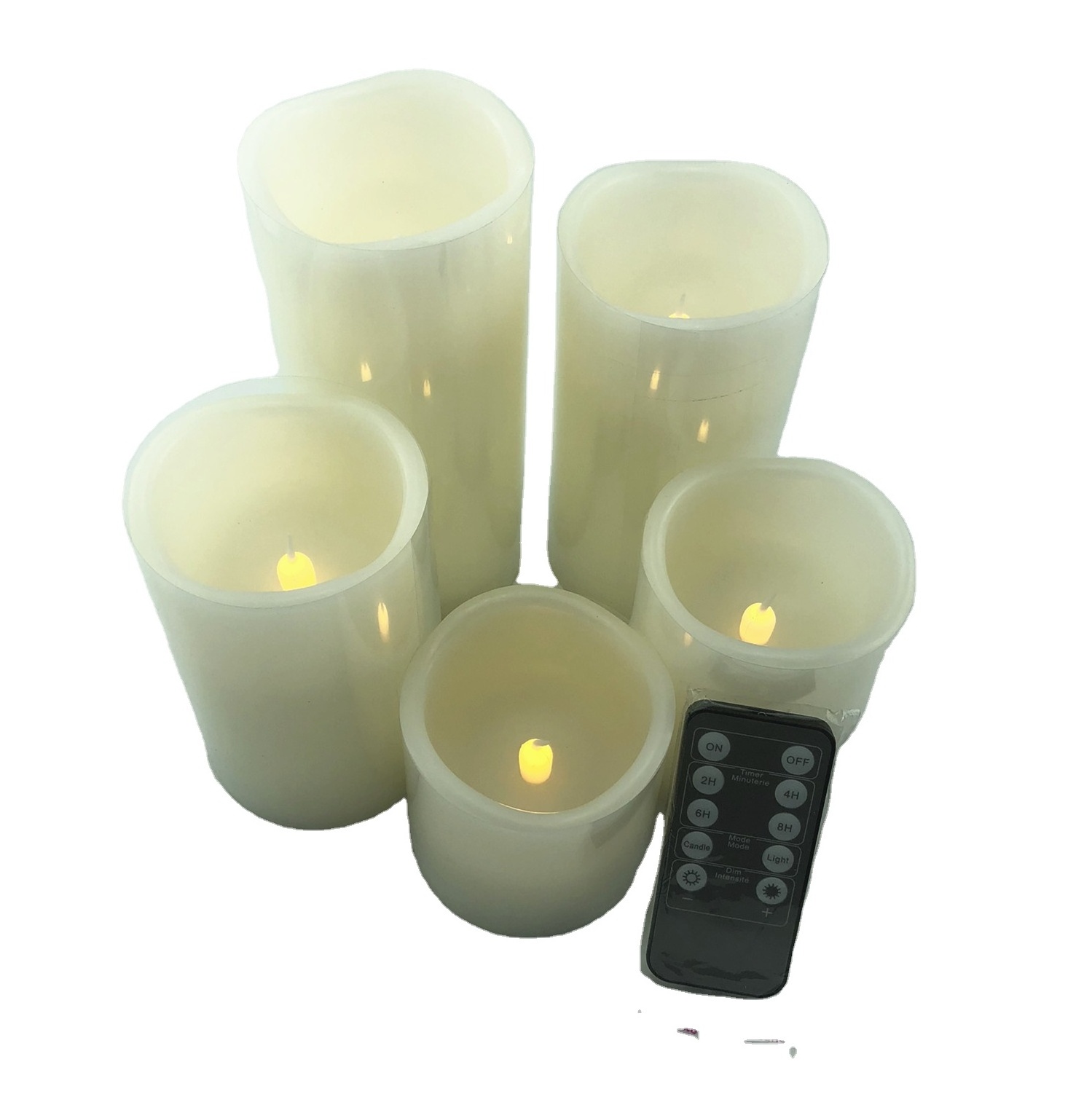 led flameless flickering candles 10 key  ivory candle flame candle with flicker  6 sets