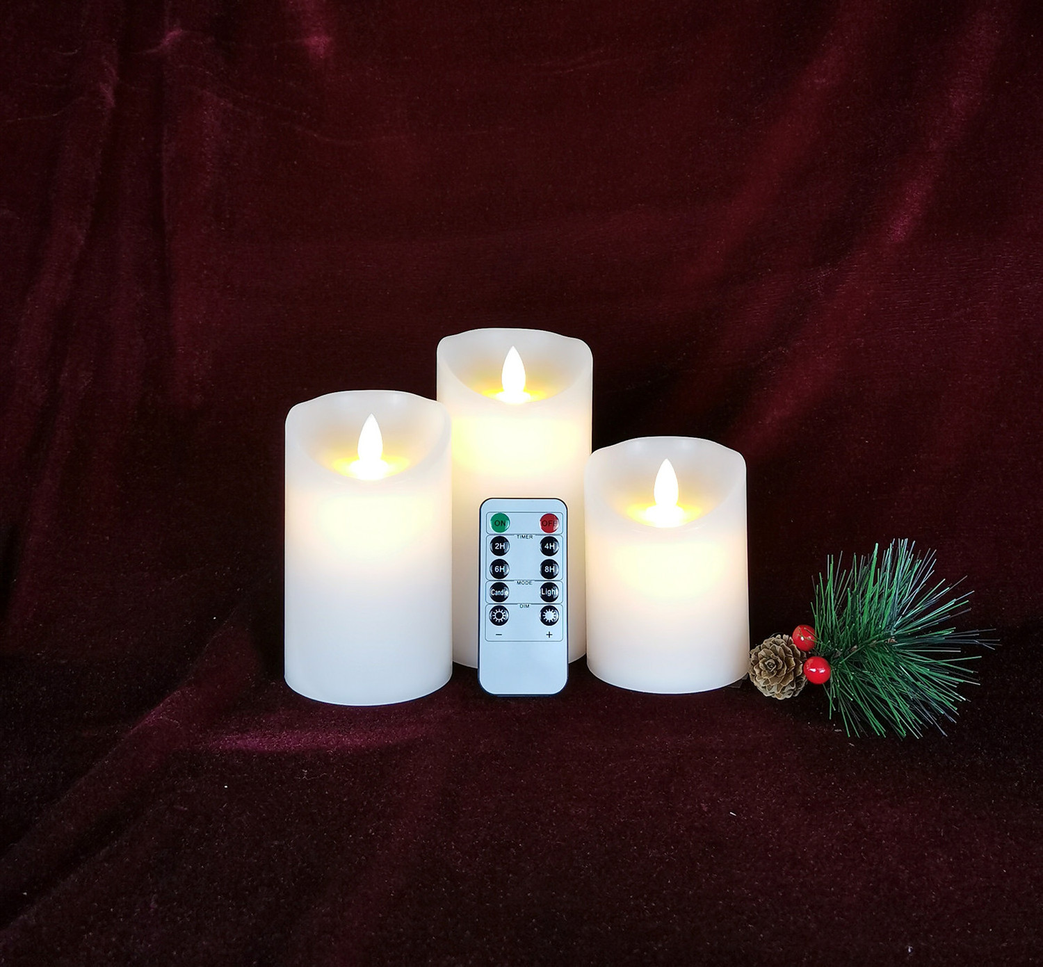 Wedding Home Christmas Decor Oblique Edge Dancing Flame Cinnamon Scent candle