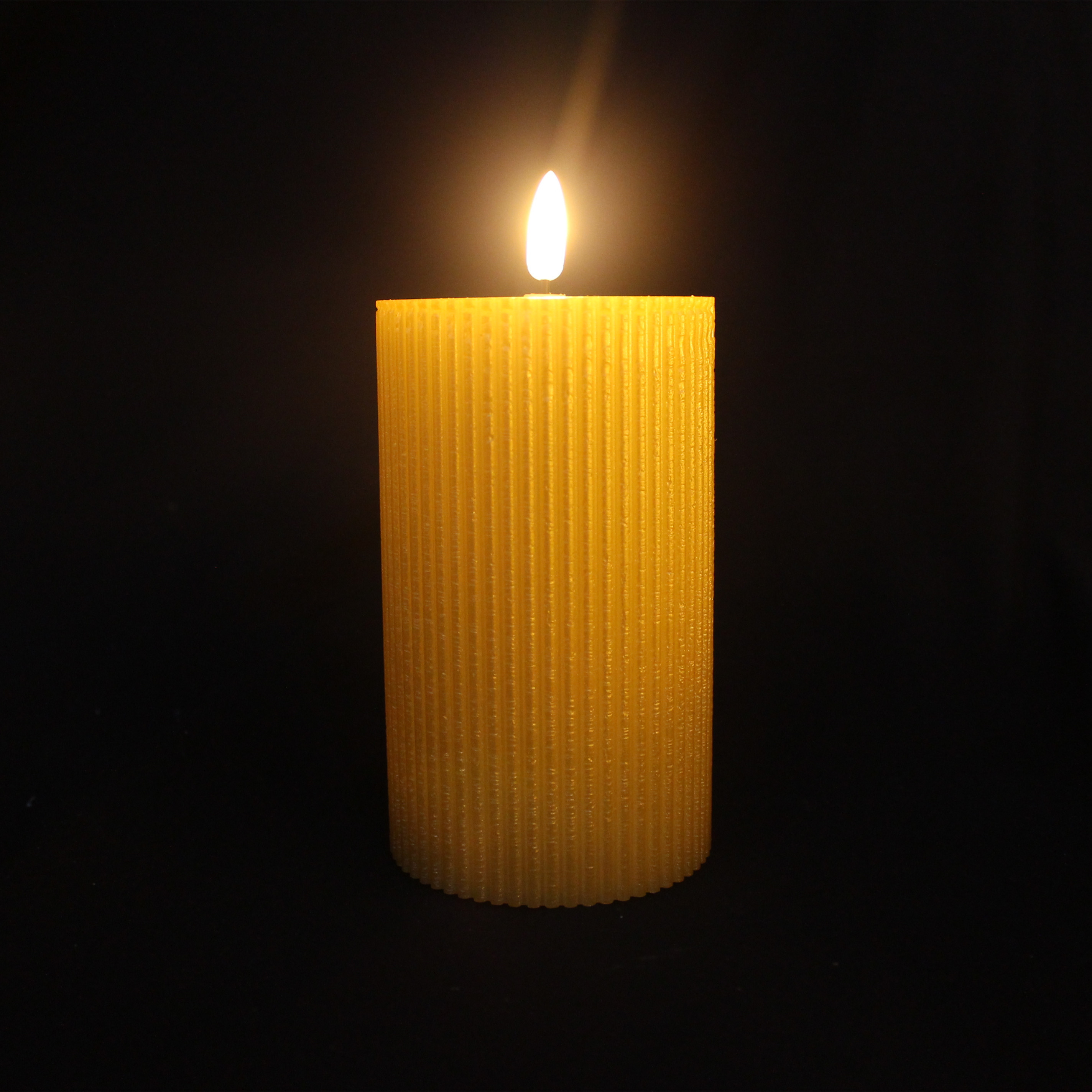 led Flameless candles  powered golden   battery wax candle