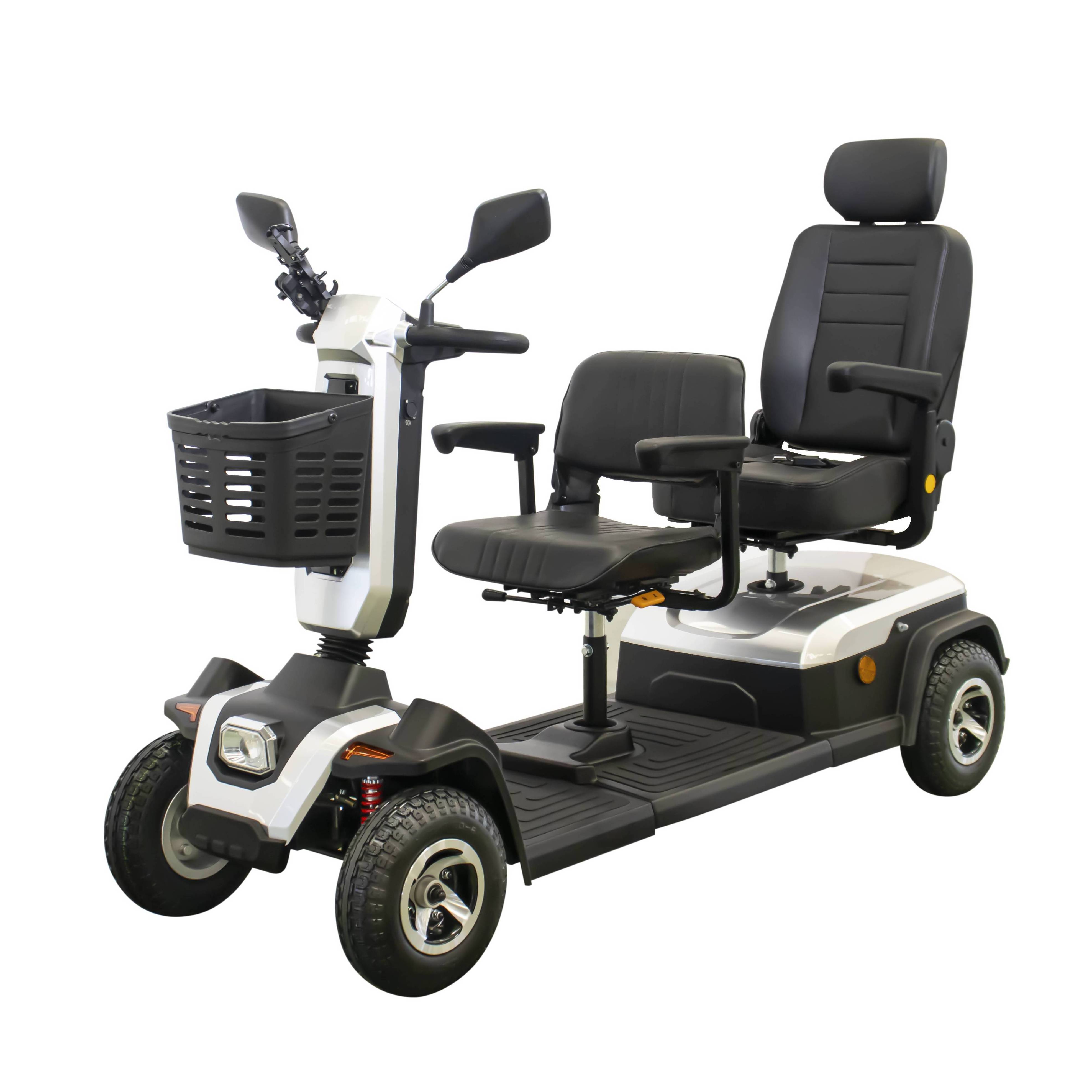 Electric Cars  4 Wheel Double two seat  Electric  Mobility Golf Scooters for Disabled Handicapped Elderly men