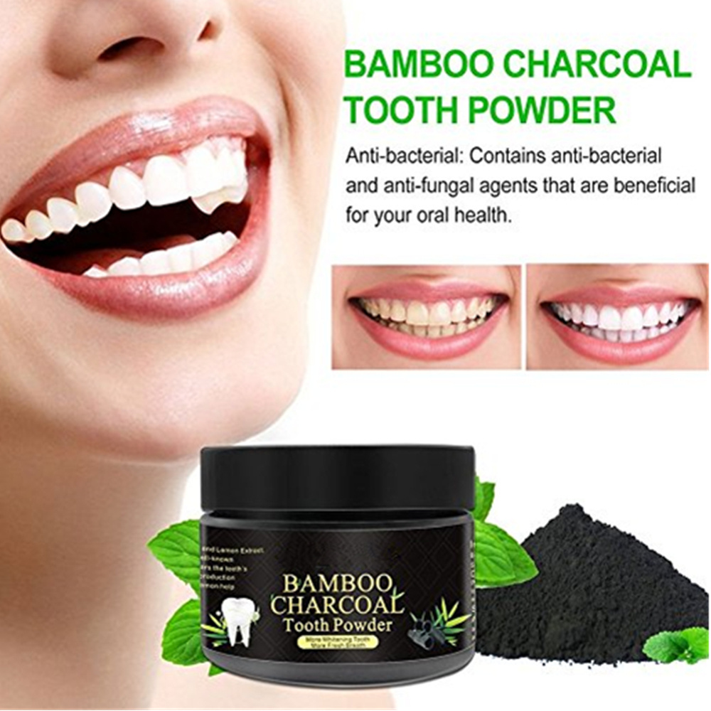 Private Label Nature Activated Charcoal Teeth Whitener powder Remove Plaque Stains