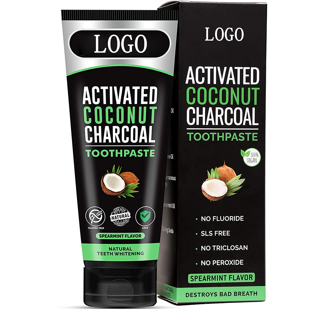 Hot selling  generic private label neem toothpaste activated charcoal coconut whiten fluoride toothpaste