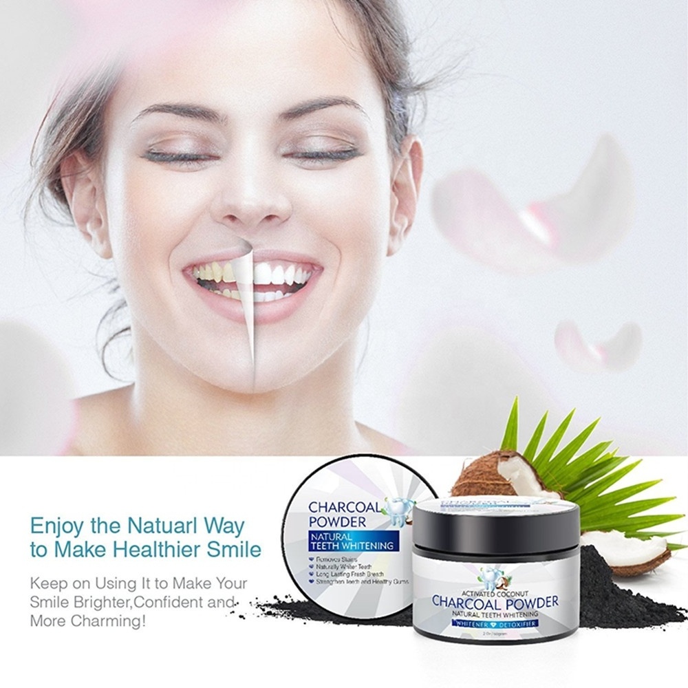 Hot Sell Safety Activated Teeth Whitening Powder Coconut Charcoal Carbon Teeth Whitening Powder