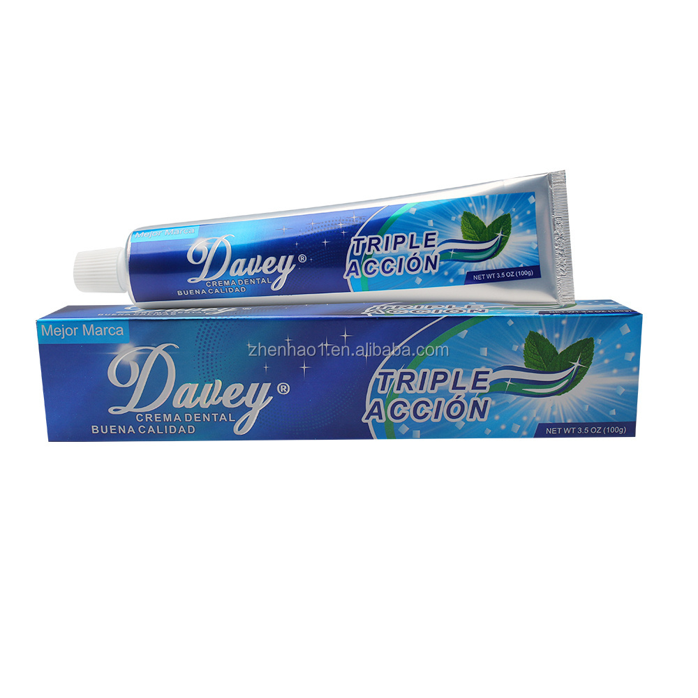 Wholesale private label fluoride free natural oral refreshing whitening stain removal triple action toothpaste