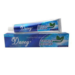 Wholesale private label fluoride free natural oral refreshing whitening stain removal triple action toothpaste