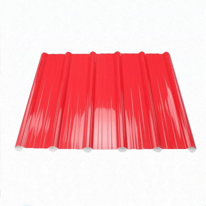 APVC Trapezoidal Spanish PVC Plastic Roof Tiles Customized Length Flame Retardant PVC Roof Tiles Colorful UPVC Cladding