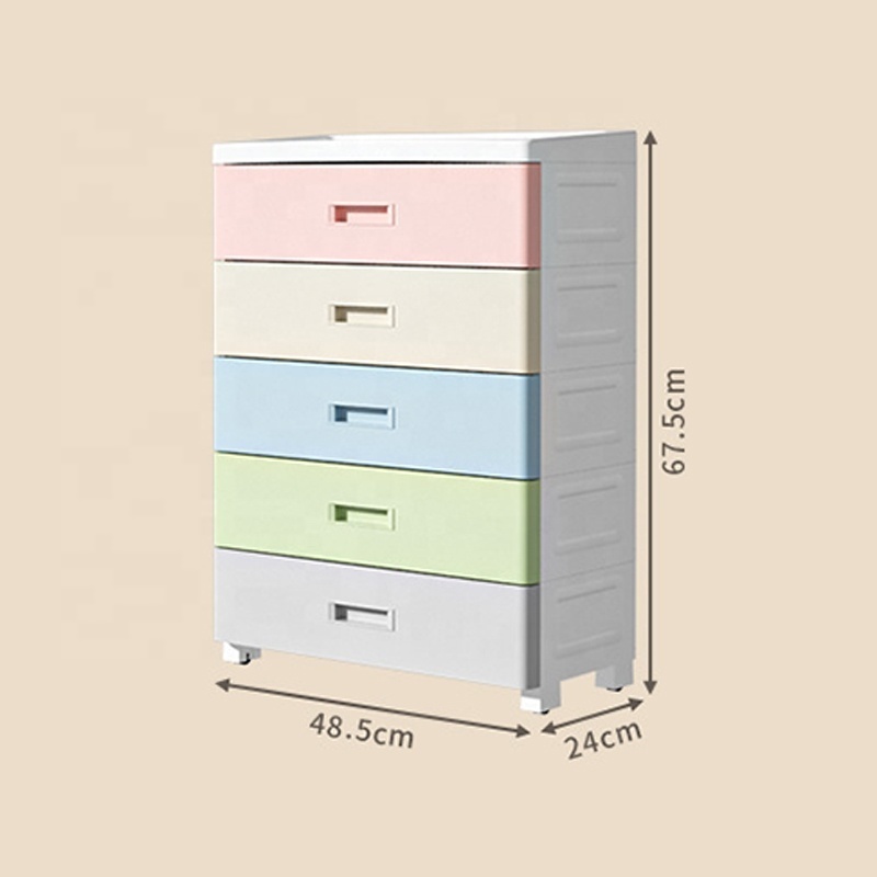 Hot Sale Modern 5 Layer Large Space Cupboard Wardrobe Organizer Cabinet Plastic Storage Cabinet Drawer For Clothes