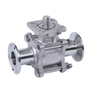 3-PCS 2 WAY SANITARY TRI-CLAMP END BALL VALVE.