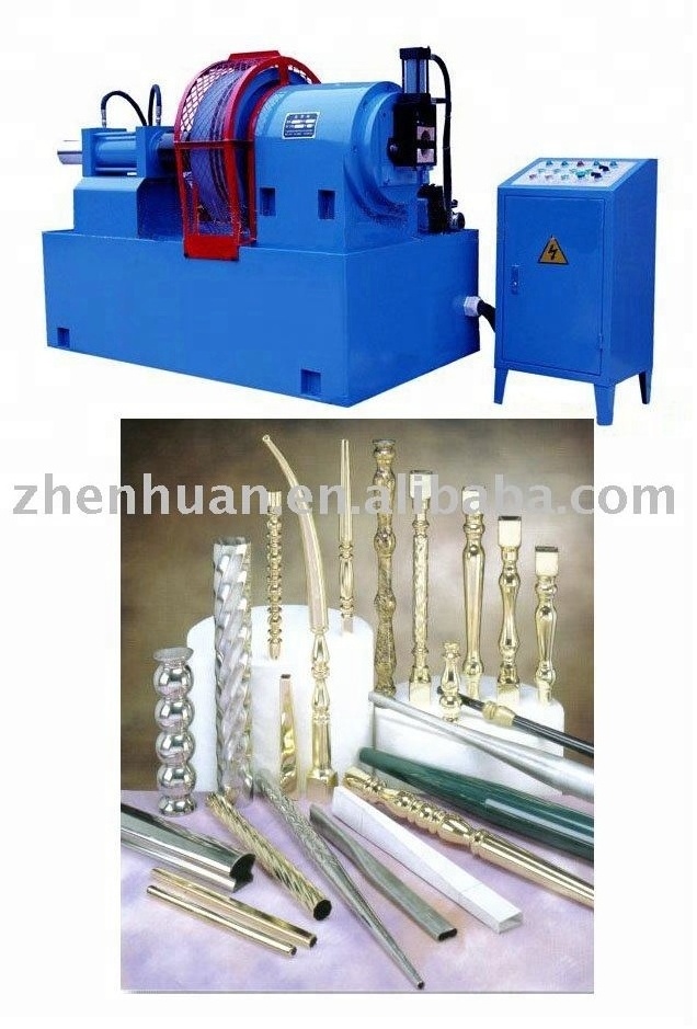 Tube swaging machine for reducing the pipe diameters