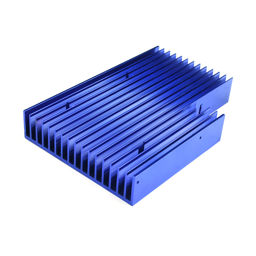 Aluminum Extruded Profiles Heat Sink Color Anodizing Powder Coated Sand Blasting Cnc Machining 130x30x300MM