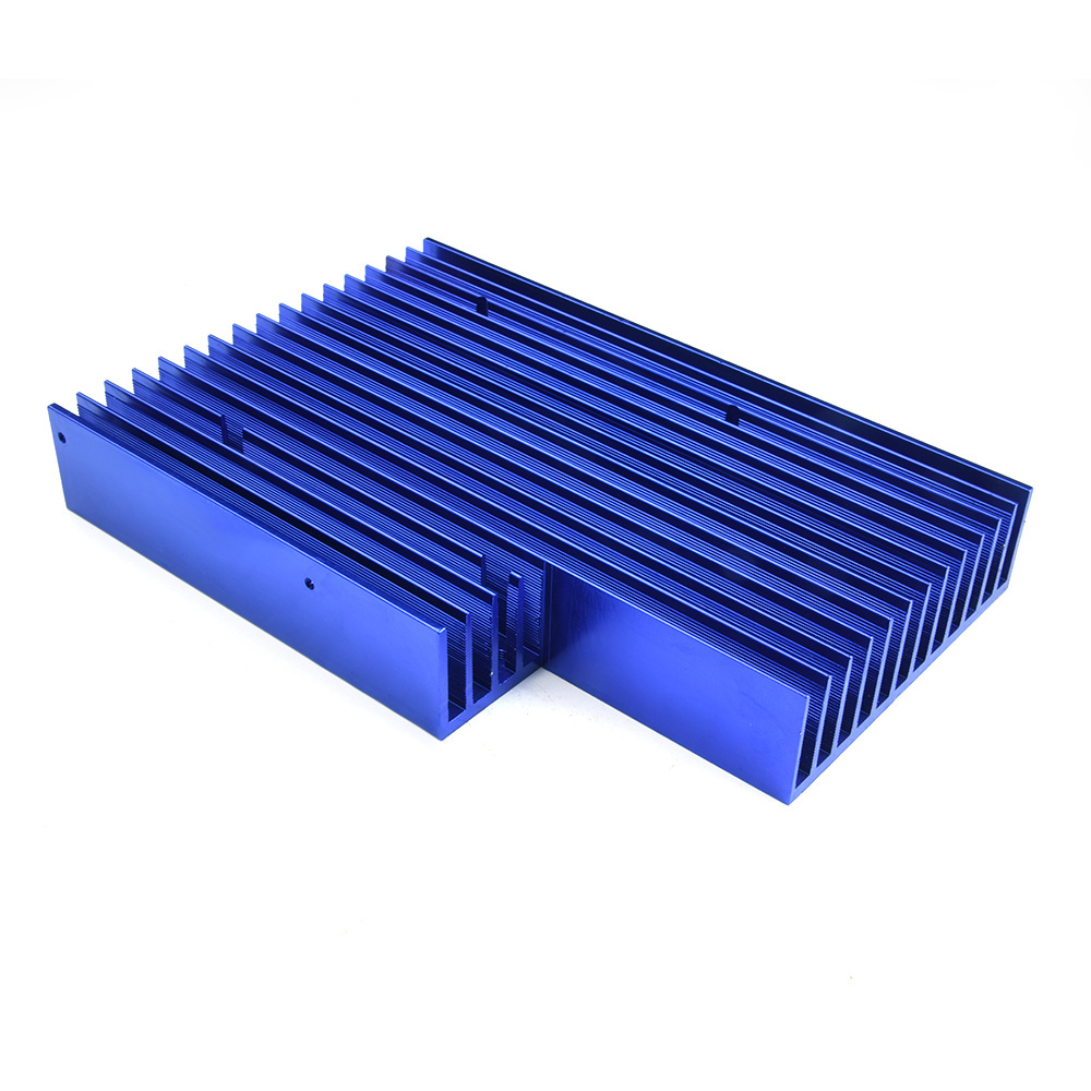 Aluminum Extruded Profiles Heat Sink Color Anodizing Powder Coated Sand Blasting Cnc Machining 130x30x300MM