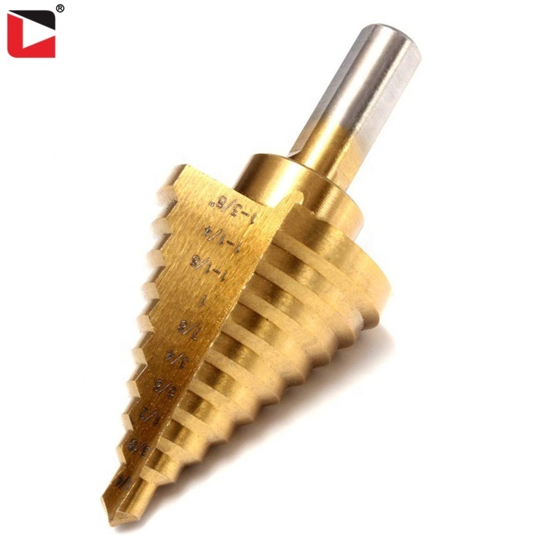 5pcs Hss multiple hole 50 sizes high speed steel titanium coated step drill bit set