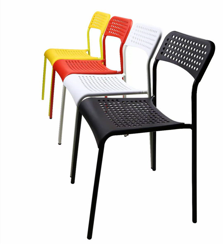 2023 modern low price comfortable plastic chair outdoor armless plastic stacking chair