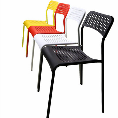 2023 modern low price comfortable plastic chair outdoor armless plastic stacking chair