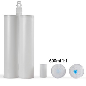 600ml  1:1 dual pack empty adhesive cartridge for epoxy