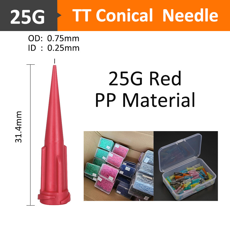 14G-25G Glue TT Tapered Tips Plastic Dispensing Needle conical nozzles adhesive